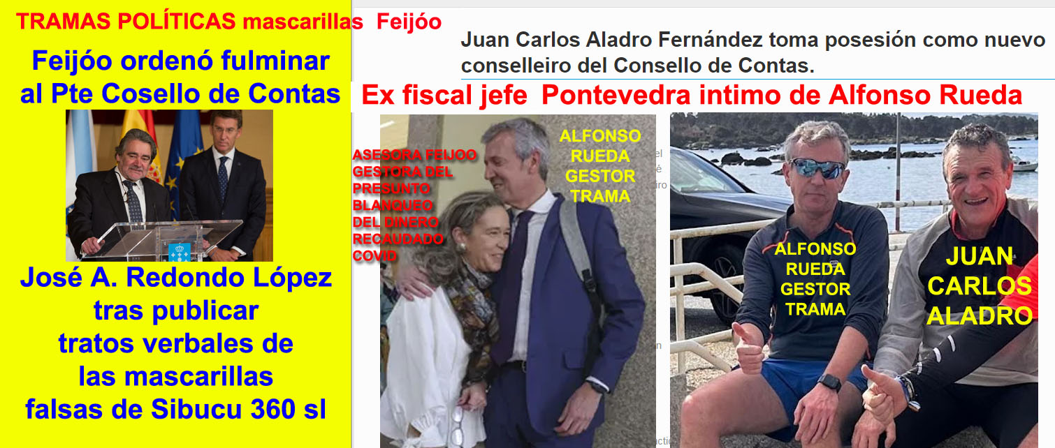 María del Mar asesora de Feijóo ordenó fulminar al Pte Cosello de Contas  tras informar contratos verbales mascarillas y coloca en su sitio Ex-Fiscal  Jefe.