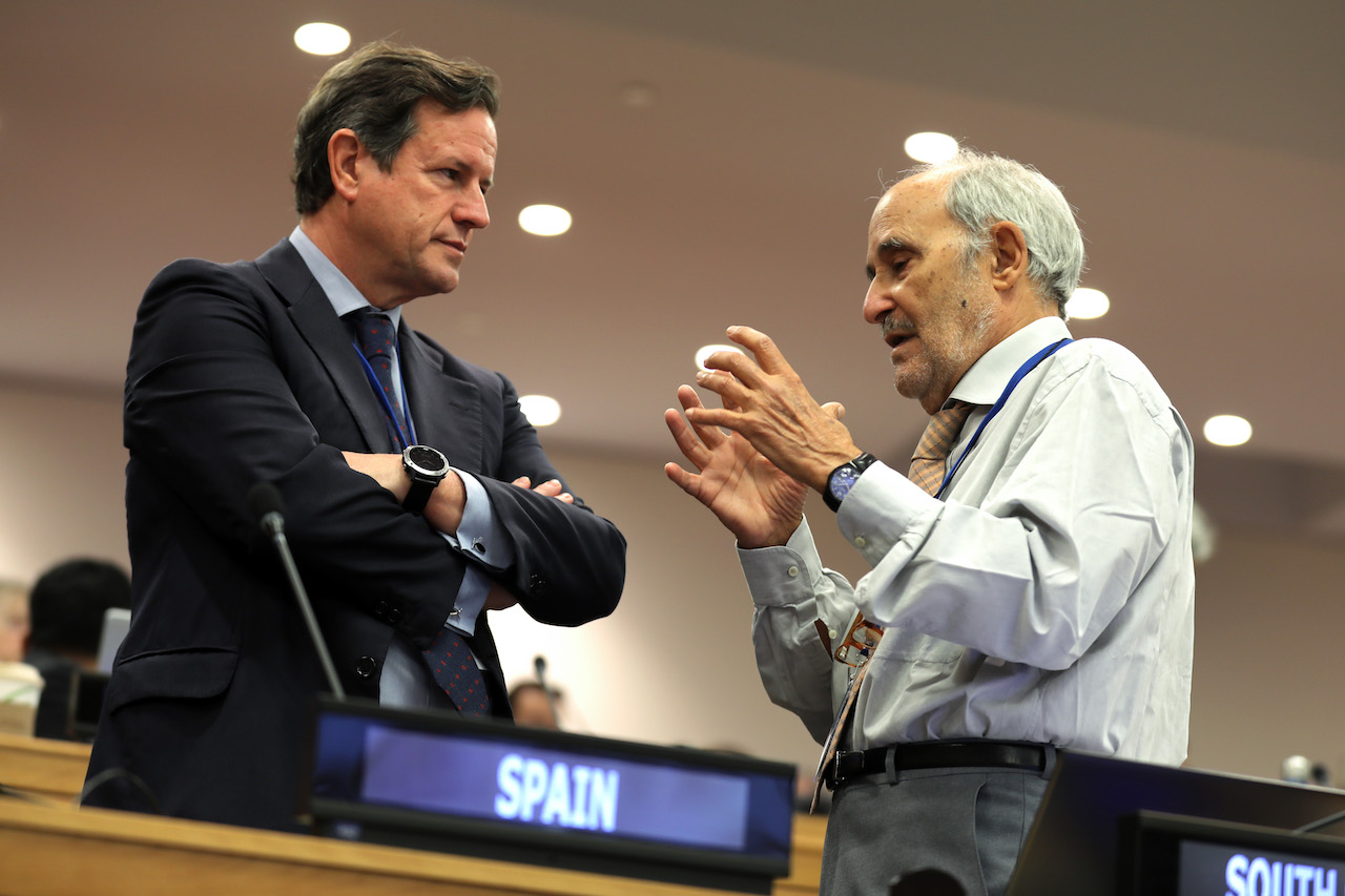 Javier Garat y José Juste asesor delegación española en BBNJ NY Foto de Mike Muzurakis