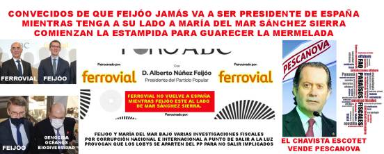 Ferrovial convencido de que Feijóo pierde las elecciones y nunca será Presidente, en plena campaña le retira la confianza y se va de España.