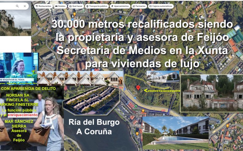 Capítulo 3 Casa Bailly, Mar Sánchez Sierra, Diputada PP. 30 mil metros de su propiedad recalificados siendo funcionaria de la Xunta...  