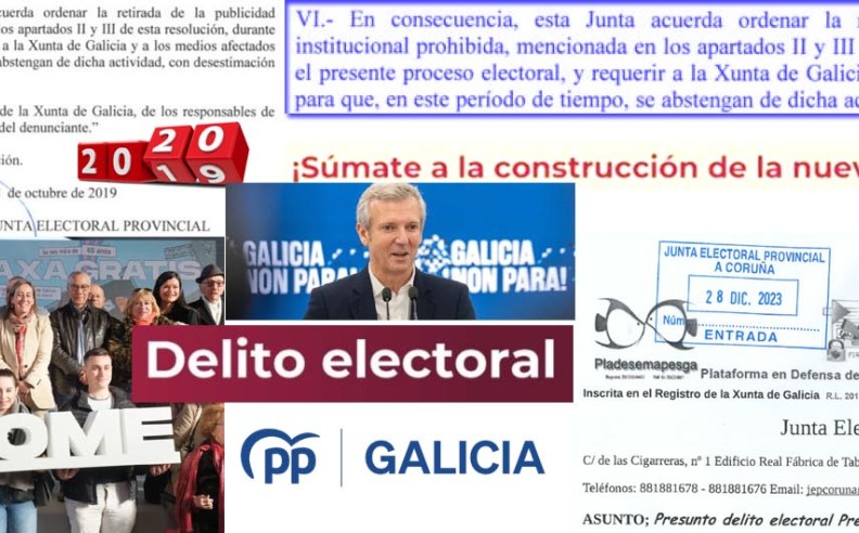 Pladesemapesga denuncia a Alfonso Rueda por Delito Penal y Electoral de publicidad con fondos públicos