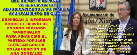 Pumariega y Pablo González se niegan a informar sobre el desvió de fondos municipales de Gijón para financiar al Partido Popular siguiendo instrucciones de la asesora de imagen del PP