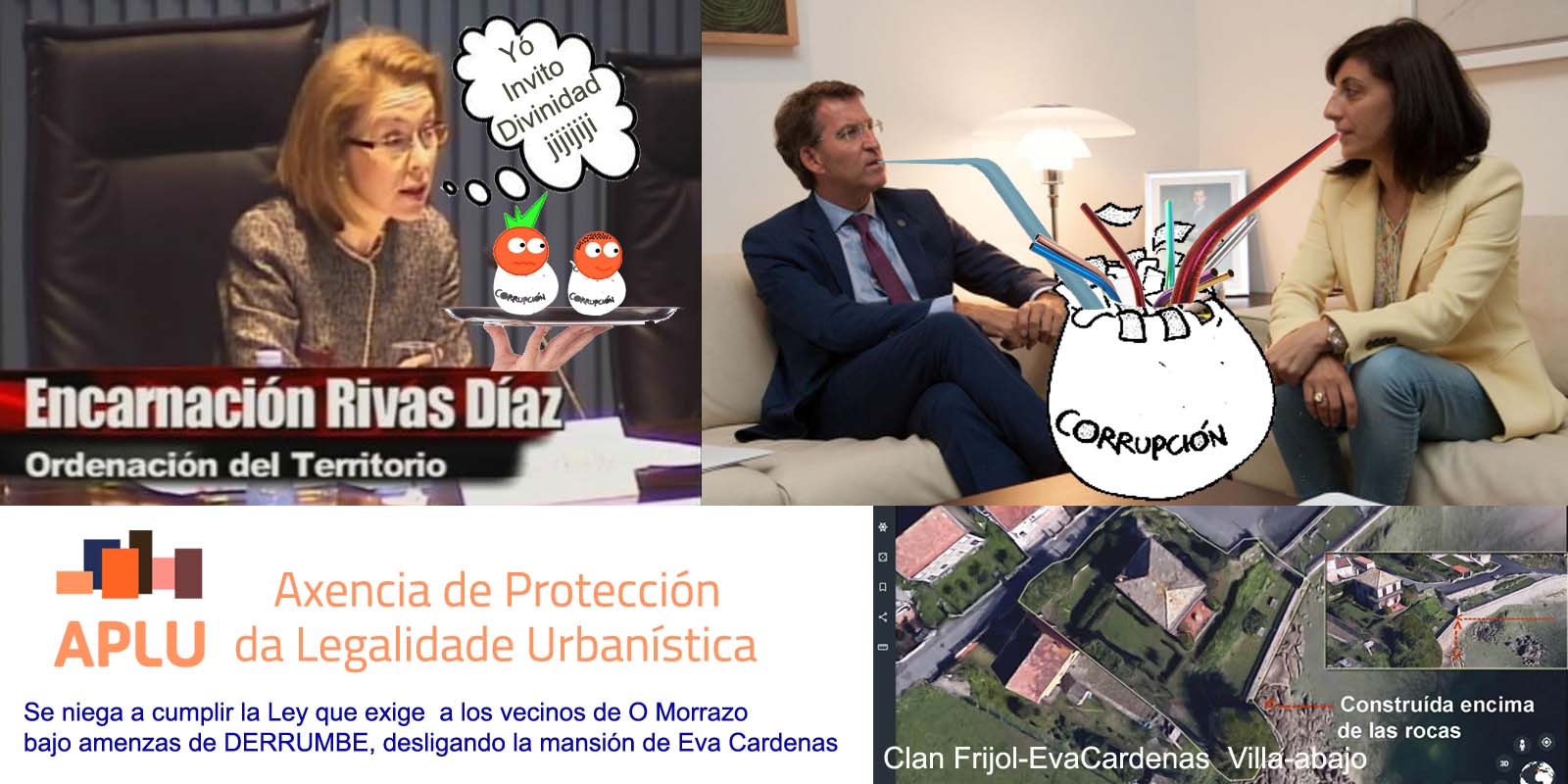 Ángeles Vázquez Mejuto y Encarnación Rivas Díaz cargos del PPdeG en la  Xunta se niegan a cumplir la Ley para proteger la mansión de Eva Cardenas  pareja sentimental de Feijóo - Xornal