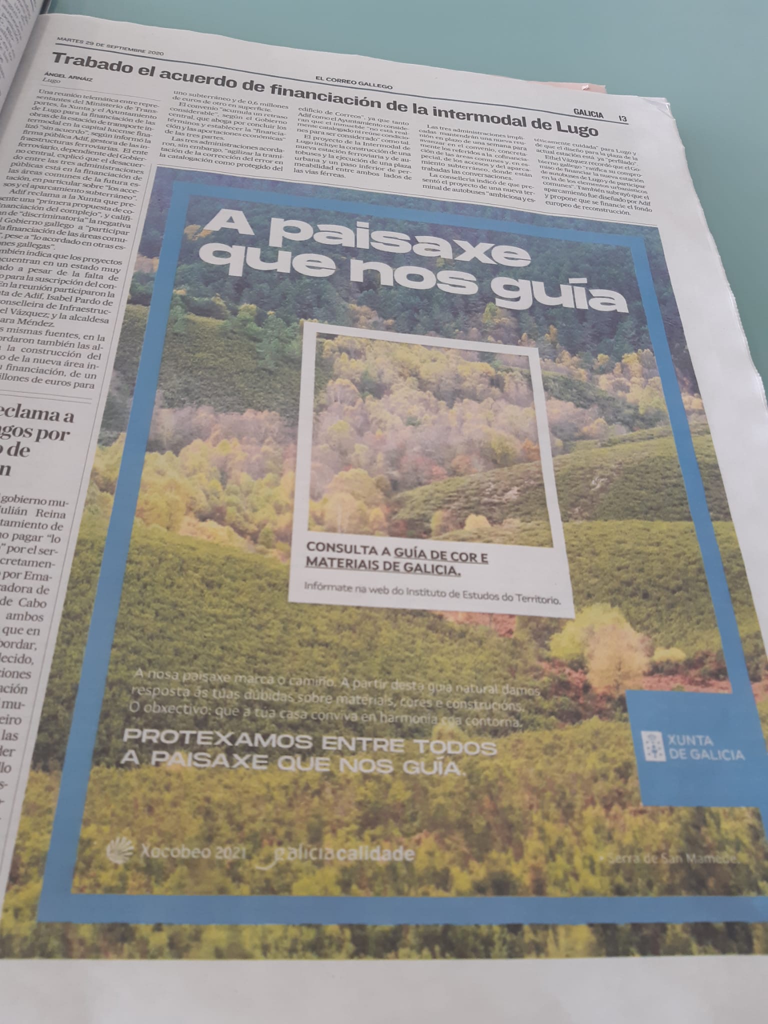 29 de Septiembre de 2020, medios impresos de Galicia disfrutan de  adjudicaciones de publicidad de María del Mar Sánchez Sierra con el eslogan  "A Paisaxe que nos guía", dinero retirado equivalente a; -