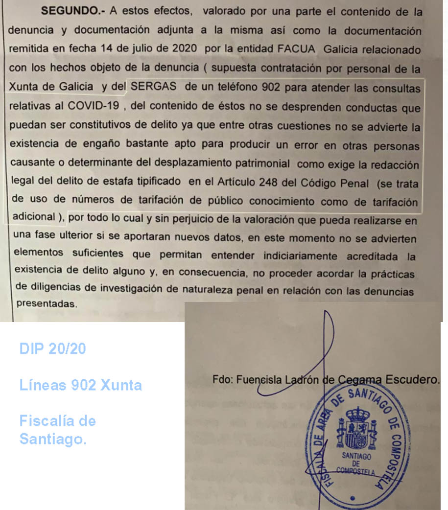 El ilegal uso de los teléfonos 902 " bajo Gobierno de Feijóo" que denuncia  su propia prima alto cargo del Sergas - Xornal Galicia
