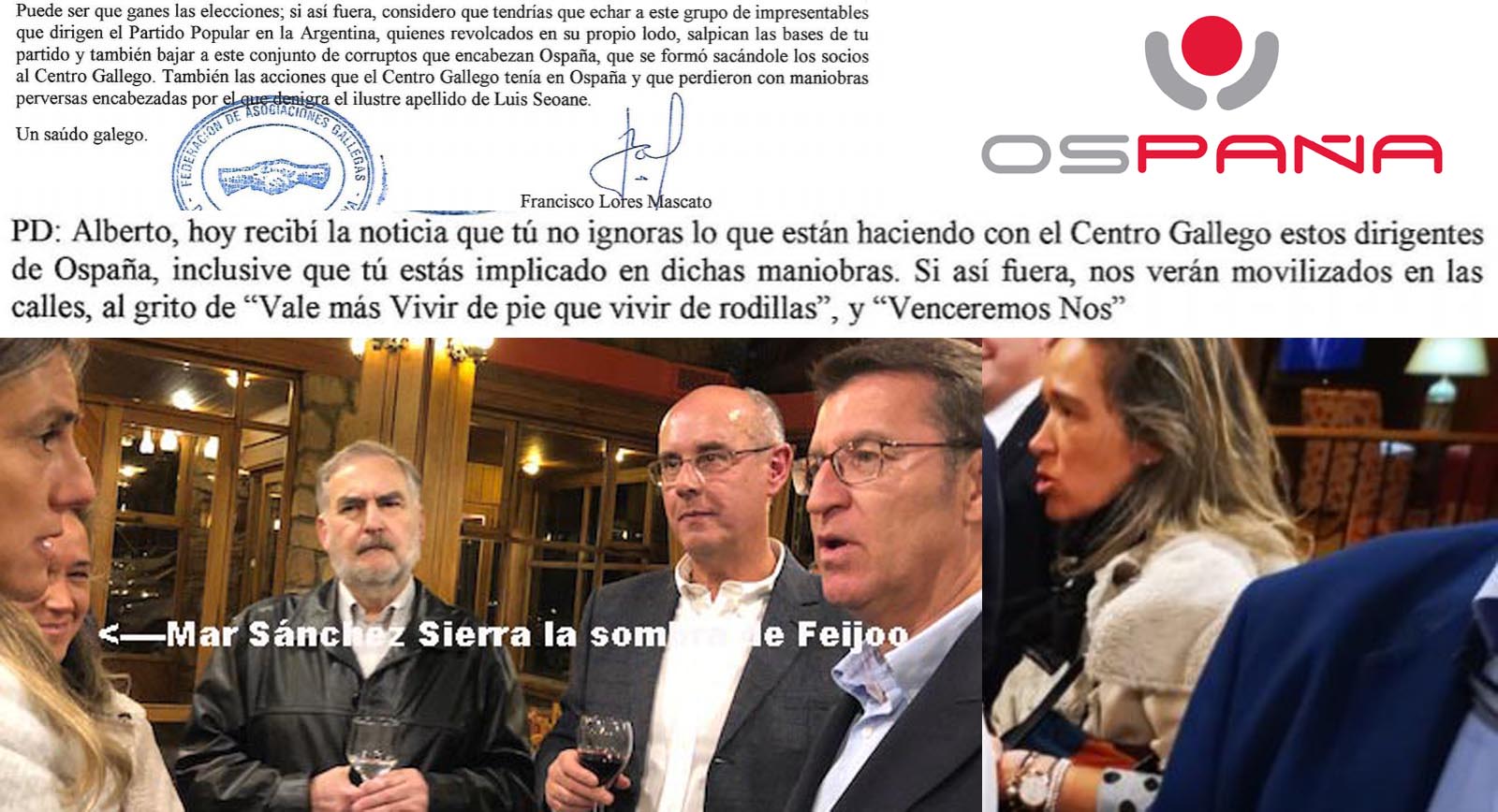 Xornal Galicia - JAKE MATE al "pelotazo urbanístico" orquestado por Feijóo  y Mar Sánchez Sierra con los bienes de la emigración en Uruguay.