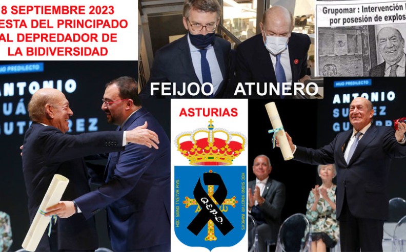 Día de Asturias o Orgía de corrupción pesquera presidida por Adrián Barbón avalando las actividades genocidas del rey del Atún